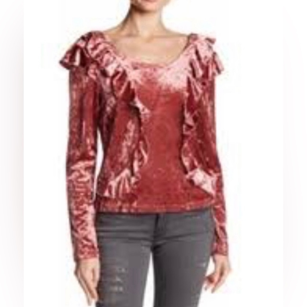 PEBBLE AND STONE Crushed Velvet Ruffle